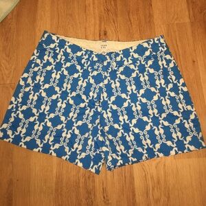 Blue and White Seahorse Shorts